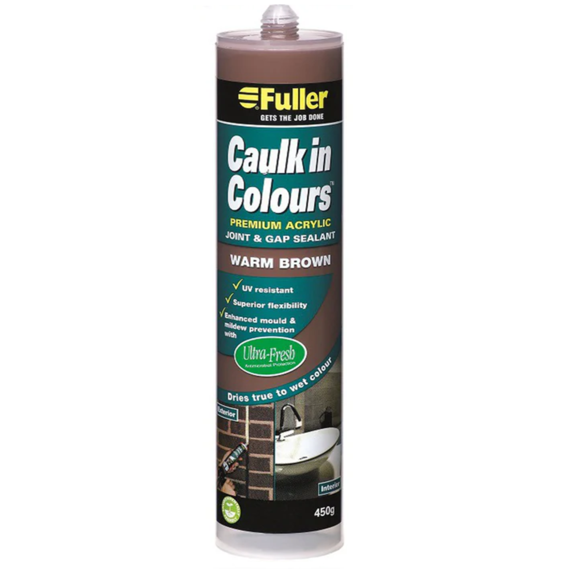 HB Fuller CAULK IN COLOURS Acrylic Sealant 450g WARM BROWN